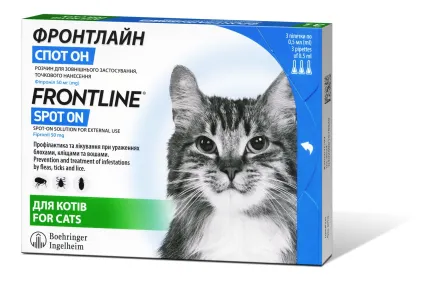 Краплі на холку Boehringer Ingelheim Frontline Spot-ON для котів 3 піпетки — Фото 2