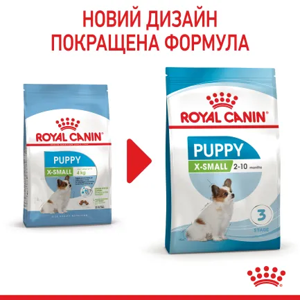 Сухий корм Royal Canin XSMALL PUPPY для цуценят мініатюрних порід 1,5 кг — Фото 2