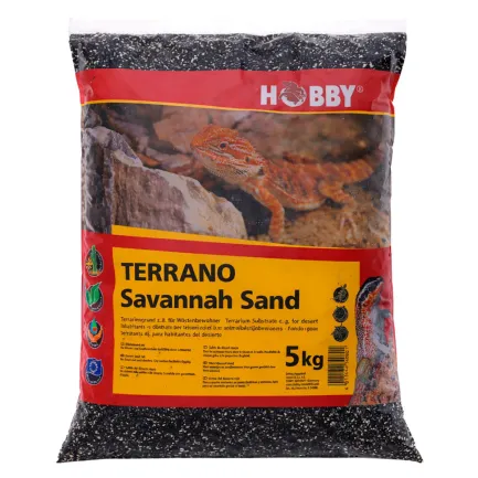 Пісок чорний Hobby Terrano Savannah Sand 5 кг 0,18-0,4 мм для тераріуму та рептилій (33220)