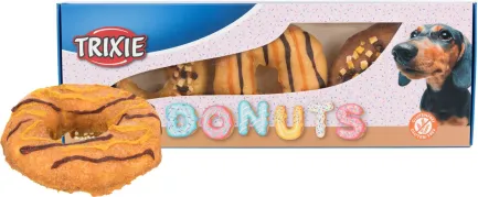 Ласощі Trixie Donuts для собак, набір з різних смаків, натуральна шкіра 10 см, 3 шт*100 г