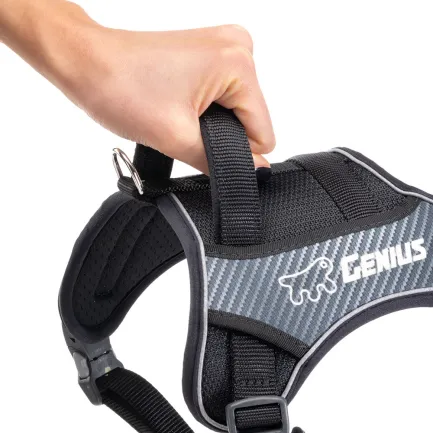 Ferplast GENIUS MEDIUM BLACK HARNESS нейлонова шлея для тварин чорна — Фото 7