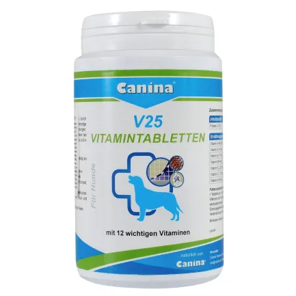 Вітаміни Canina V25 Vitamintabletten для собак, полівітамінний комплекс, 200 г (60 табл)