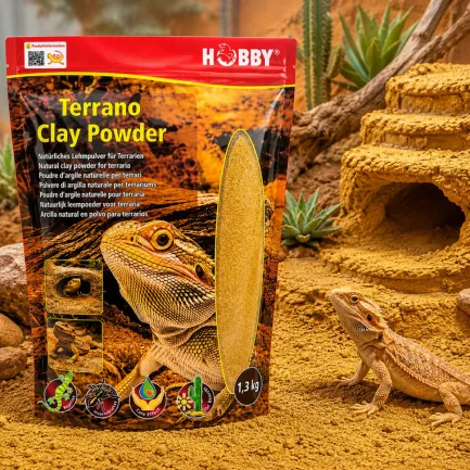 Глиняний порошок для тераріумного субстрату Hobby Terrano Clay Powder yellow 1,3 кг (33212) — Фото 1