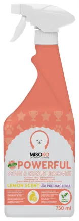 Зоогігієнічний засіб для видалення запахів і плям MISOKO dog stain and odour remover with scent of lemon, 750 ml