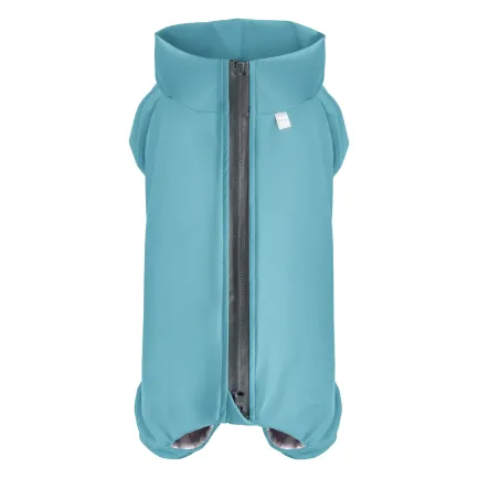 Дощовик для собак WAUDOG Clothes, водонепроникний, L55, В 77-79 см, С 50-55 см, блакитний — Фото 1