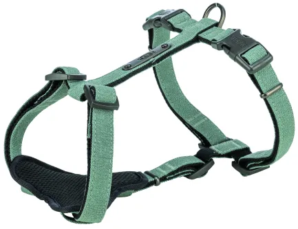 Шлея Trixie CityStyle H-harness для собак бавовна L–XL 75–120 см 25 мм світло-зелена