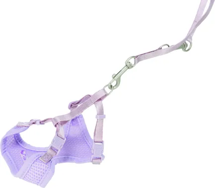 Шлея з повідцем Trixie для цуценят S–M 26–34 см х 10 мм 2,00 м світло-бузковий — Фото 2