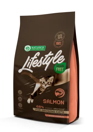 Сухий беззерновий корм для кошенят з лососем Lifestyle Grain Free Salmon Kitten 1,5кг