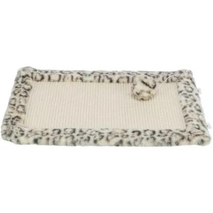Дряпка-килимок для котів Trixie ''Leo'' з плюшевою рамкою, 55*35 см, крем