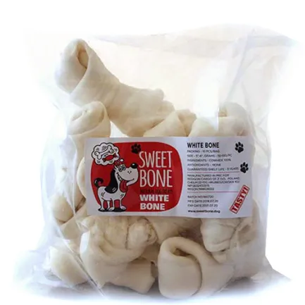 Ласощі Sweet Bone Кістка біла дута Дента 7 шт / упак, 455 г