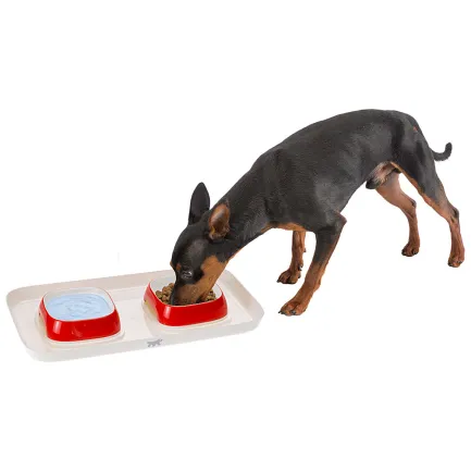 Ferplast GLAM TRAY XS DOVE GREY Лоток з мисками для котів і собак — Фото 1
