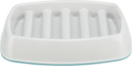 Миска Trixie Повільне годування для котів, 21х14 см, 250 мл (сіра)