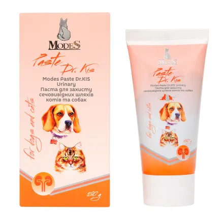 Паста Др. КІС Урінарі (Paste Dr.KIS Urinary) для захисту сечовивідних шляхів котів та собак 50 г, MODES — Фото 1