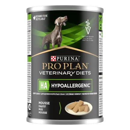 Purina Pro Plan Veterinary Diets HA Hypoallergenic Консерви гіпоалергенні для цуценят і дорослих собак, мус 400 г — Фото 2