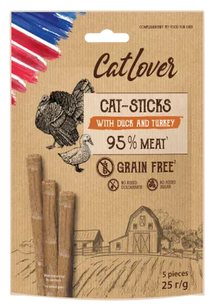 CatLover Sticks duck turkey 5*5g/CatLover Палички для котів із качкою та індичкою, 5*5g