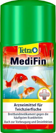Засіб Tetra Pond MediFin лікарський проти інфекцій та хвороб ставкових риб, 250 мл на 5000 л