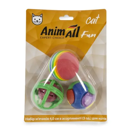 ТМ AnimAll Fun Cat, VP064 Набір іграшок для котів- 3 шт.