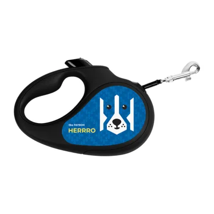 Повідець-рулетка для собак WAUDOG R-leash, малюнок "Патрон", XS, до 12 кг, 3 м, світловідбиваюча стрічка