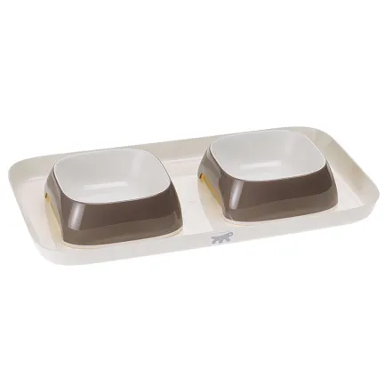 Ferplast GLAM TRAY S DOVE GREY Лоток з мисками для котів і собак