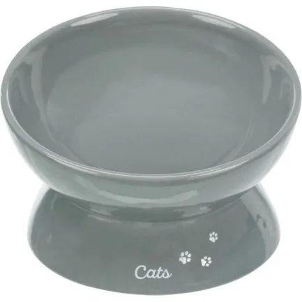 Висока миска для кота Trixie Ceramic Bowl XXL, 0.35 л/17 см, сірий