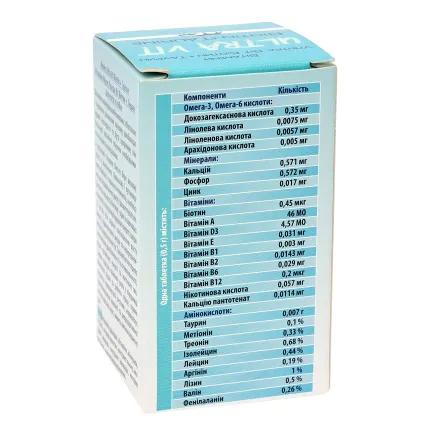 Ультра Віт Біовіт та Таурін (Ultra Vit Biotin + Taurine) вітамінно-мінеральні комплекси для собак та котів 140шт*0,5г, MODES — Фото 3