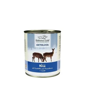 Hubertus Gold Wild mit Kartoffel Консерви для собак. Дичина з картоплею, брусницею та лляною олією, 800 г