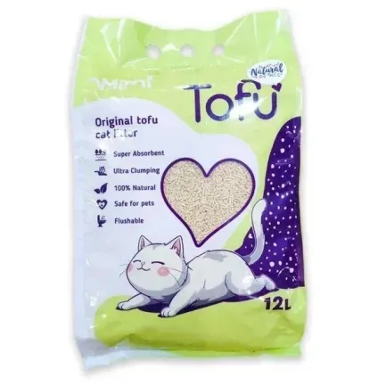 Соєвий наповнювач для котячого туалету MiMi CAT TOFU класичний, 12 л / 5,4 кг