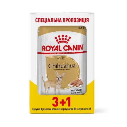 Вологий корм Royal Canin CHIHUAHUA ADULT для дорослих собак породи Чихуахуа 85 г 3+1