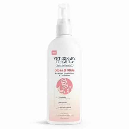 Veterinary Formula Gloss &amp; Glide Conditioner ВЕТЕРИНАРНА ФОРМУЛА ГЛОСС і ГЛАЙД кондиціонер від ковтунів для собак і котів, антистатик 0,236 л