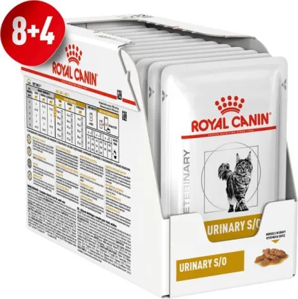 Дієтичний вологий корм Royal Canin URINARY S/O CAT (шматочки у соусі) для котів 85г 8+4