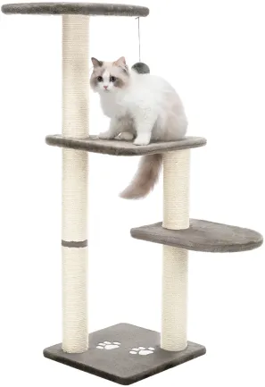 Дряпка Trixie Altea для котів, сизаль/плюш, 40х40х117 см (сіра) — Фото 1