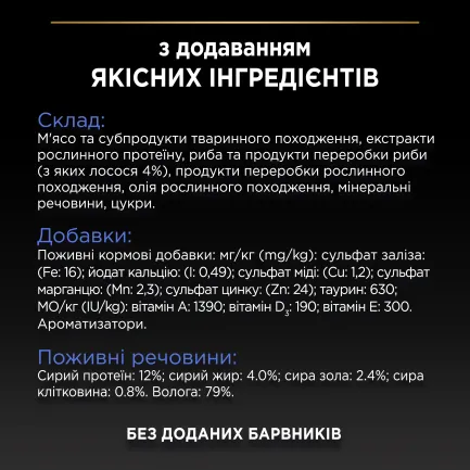 Вологий корм PRO PLAN Adult Indoor для дорослих котів що живуть вдома шматочки у підливці з лососем 85 г — Фото 8