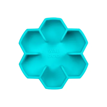 Миска для повільного харчування WAUDOG Silicone, 450 мл, блакитний — Фото 2