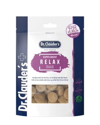 Рослинно-мінеральний фіто-комплекс для собак та котів Dr.Clauder’s Supplement Snack Relax, для заспокоєння та розслаблення у стресових ситуаціях, 150 г
