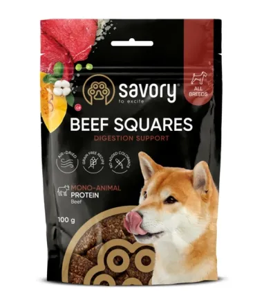Монопротеїнові ласощі для собак Savory для підтримки травлення, з яловичиною 100 г