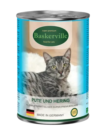 Baskerville Корм для котів Індичка та риба 400 г