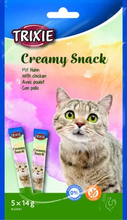 Ласощі Trixie Creamy Snacks для котів, курка, 5 шт/упак, 14 г