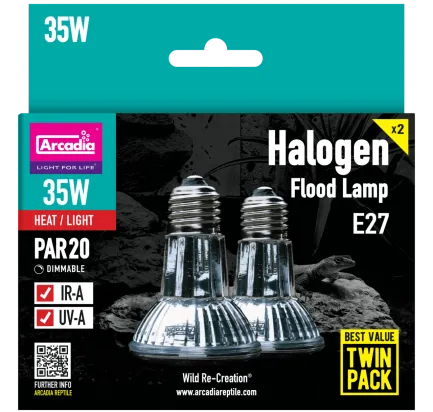 ARCADIA HALOGEN BASKING SPOT 35 WATT TWIN PACKK (R2100167) лампа для рептилій