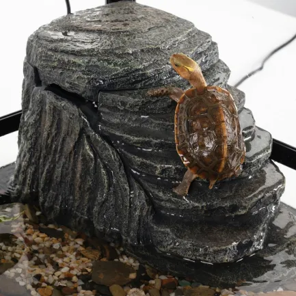 Декоративний фільтр-водоспад Repti-Zoo Turtle Filter Rock GLB09 у формі скелі для черепах, крабів і амфібій (350 л/год, до 90 літрів) — Фото 5