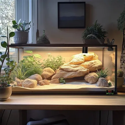 Світильник довгий з затискної ручкою і термостатом Terrario Long ReptiSun Temperature Control 200W — Фото 4
