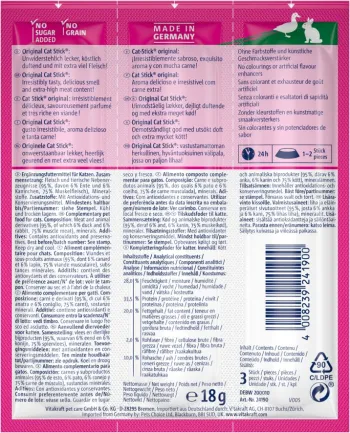 М'ясні палички Vitakraft для котів, качка та кролик, 3 шт — Фото 2