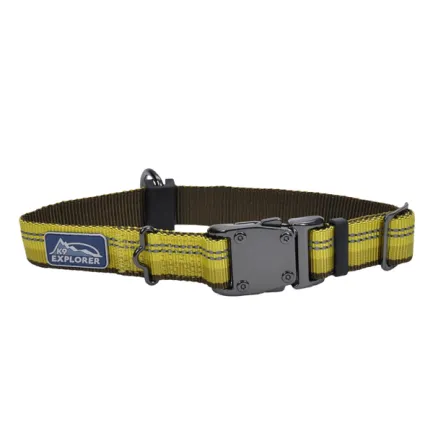 Coastal K9 Explorer Collar КОСТАЛ К9 ЕКСПЛОРЕР світловідбивний нашийник для собак, 2.5х30-46см Золотарник