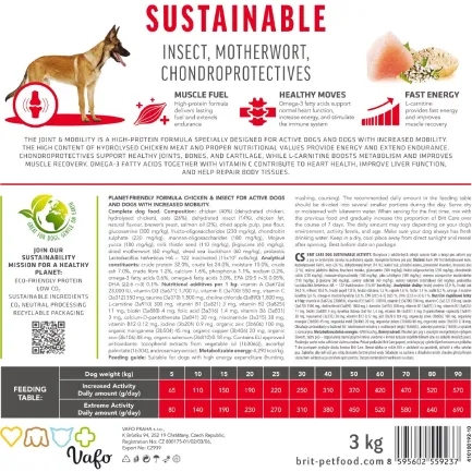 Сухий корм Brit Care Dog Sustainable Activity для собак з підвищеною активністю, з куркою та комахами, 12 кг — Фото 6