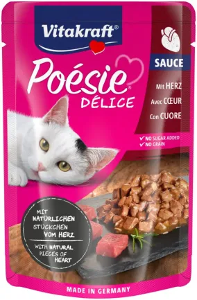 Вологий корм Vitakraft Poésie Délice для котів, серця в соусі, 85 г