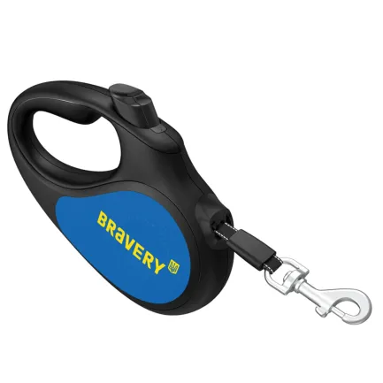 Повідець-рулетка для собак WAUDOG R-leash, малюнок "Сміливість", L, до 50 кг, 5 м, світловідбиваюча стрічка чорний — Фото 2