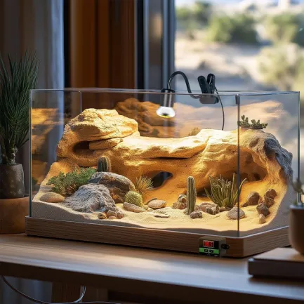 Світильник довгий з затискної ручкою і термостатом Terrario Long ReptiSun Temperature Control 200W — Фото 2