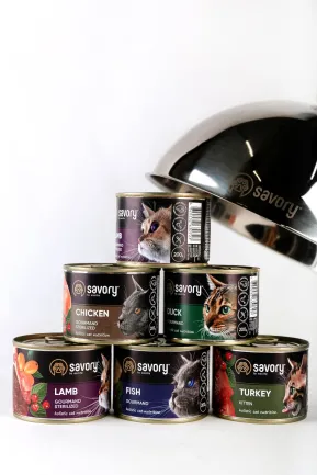 Вологий корм Savory для дорослих вибагливих котів, з качкою, 100 г — Фото 3
