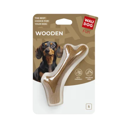 Іграшка для собак WAUDOG Fun Wooden Ріг, S, 14 см — Фото 1