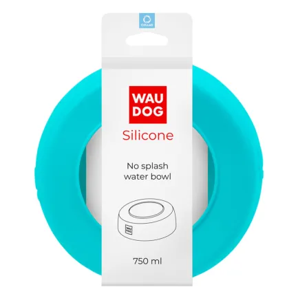 Миска-непроливайка WAUDOG Silicone, 750 мл блакитний