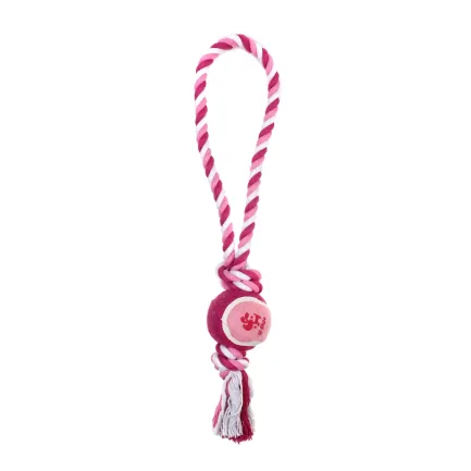 Іграшка для собак MISOKO&amp;CO Тенісний м'яч з ручкою, pink, 35 cm